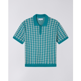 LEOPARD JACQUARD KNIT POLO SHIRT【BLUE】 5034603756366_3.jpg?v=1736778477