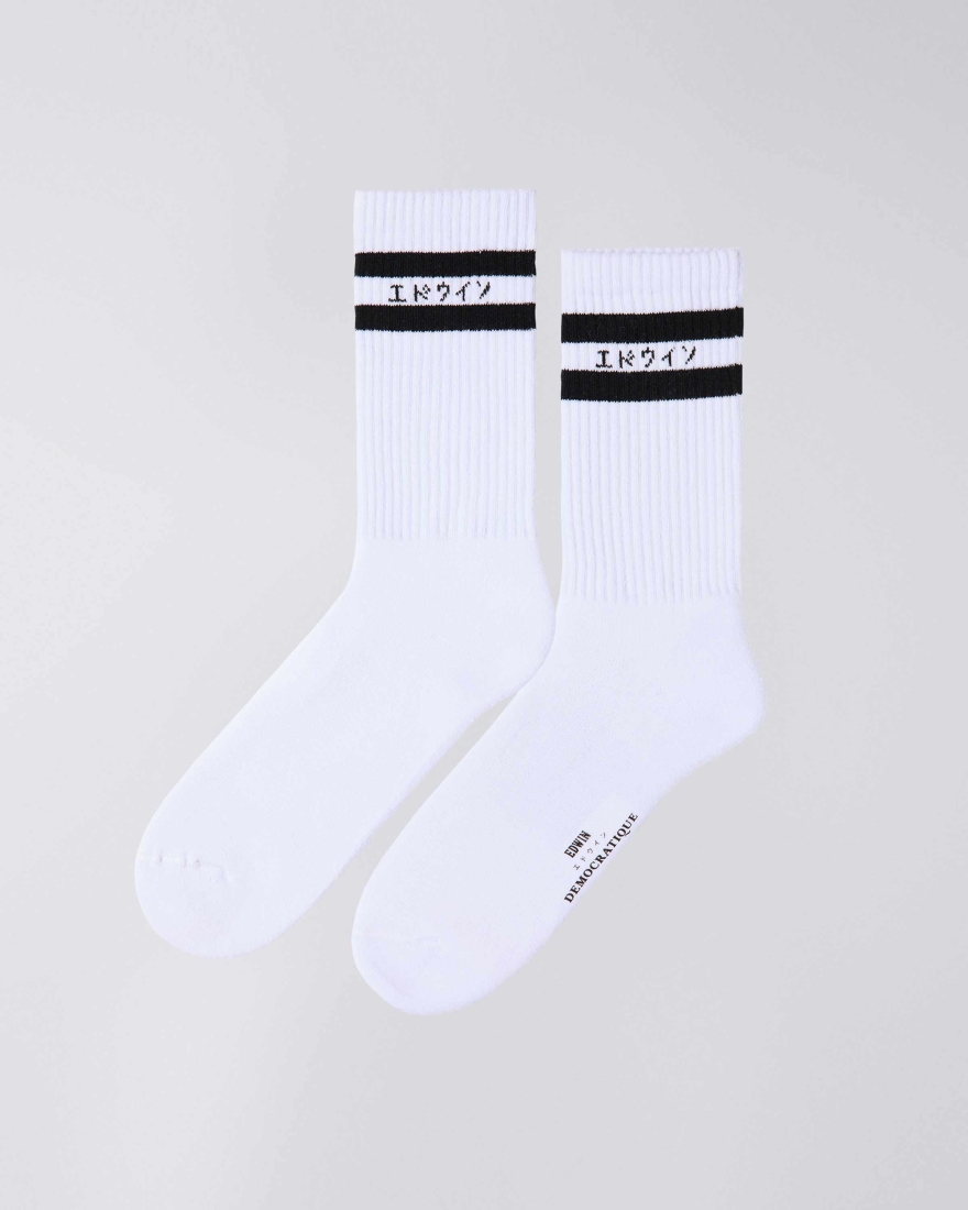 EDWIN Edwin X Democratique Tube sock White