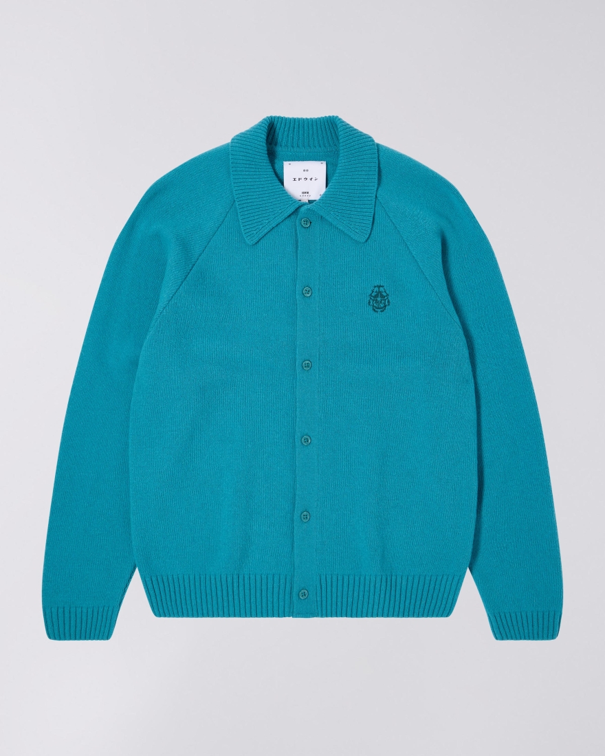 EDWIN Mars Polo Cardigan Baltic