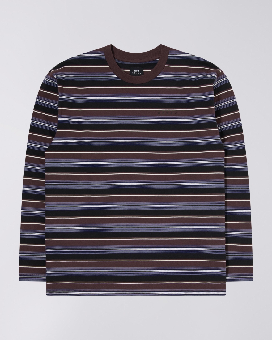 EDWIN Quarter T-Shirt LS Brown / Black