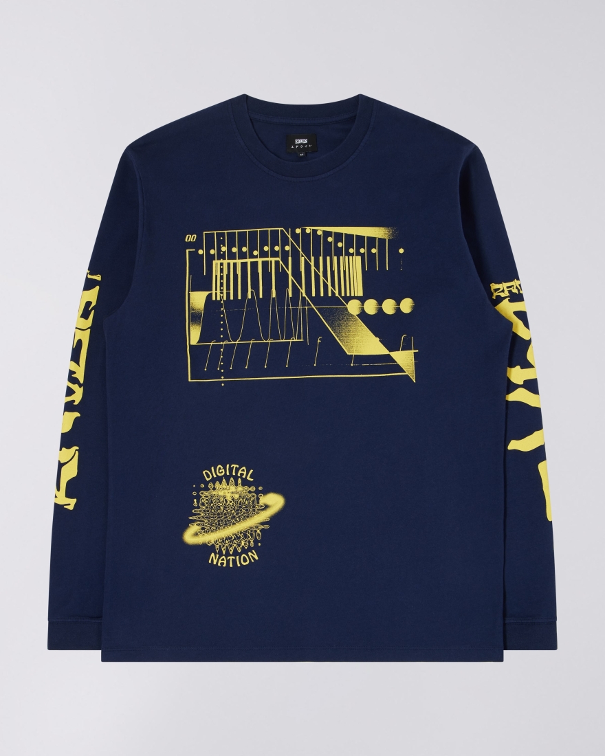 EDWIN New Paradigm T-Shirt LS Maritime Blue