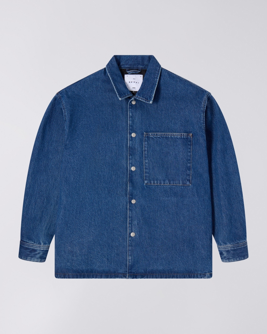 EDWIN Big Pocket Overshirt Blue