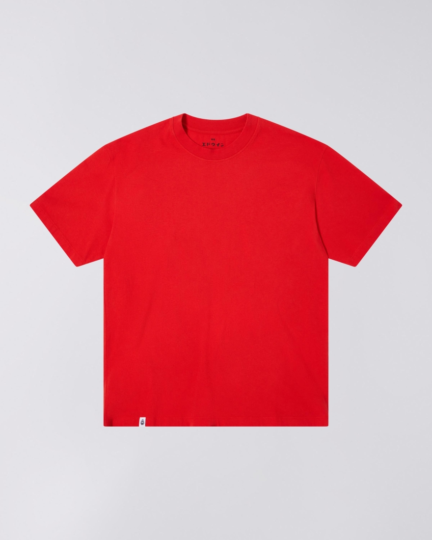 EDWIN Oversize Basic T-Shirt Fiery Red