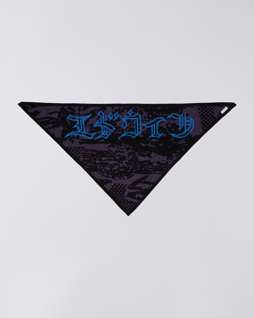 EDWIN Panku Scarf Black / Purple