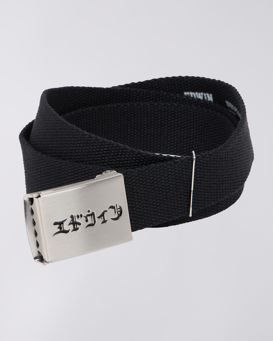 EDWIN Katakana Clip Belt Black