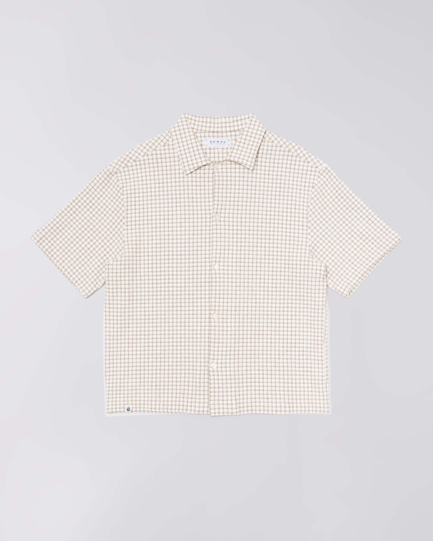 EDWIN Zed Shirt SS White / Brown