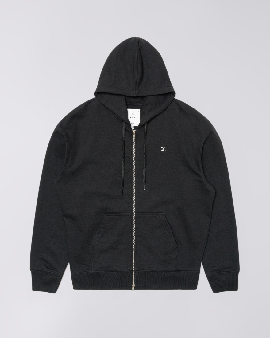EDWIN Gem Zipped Hoodie Sweat Black