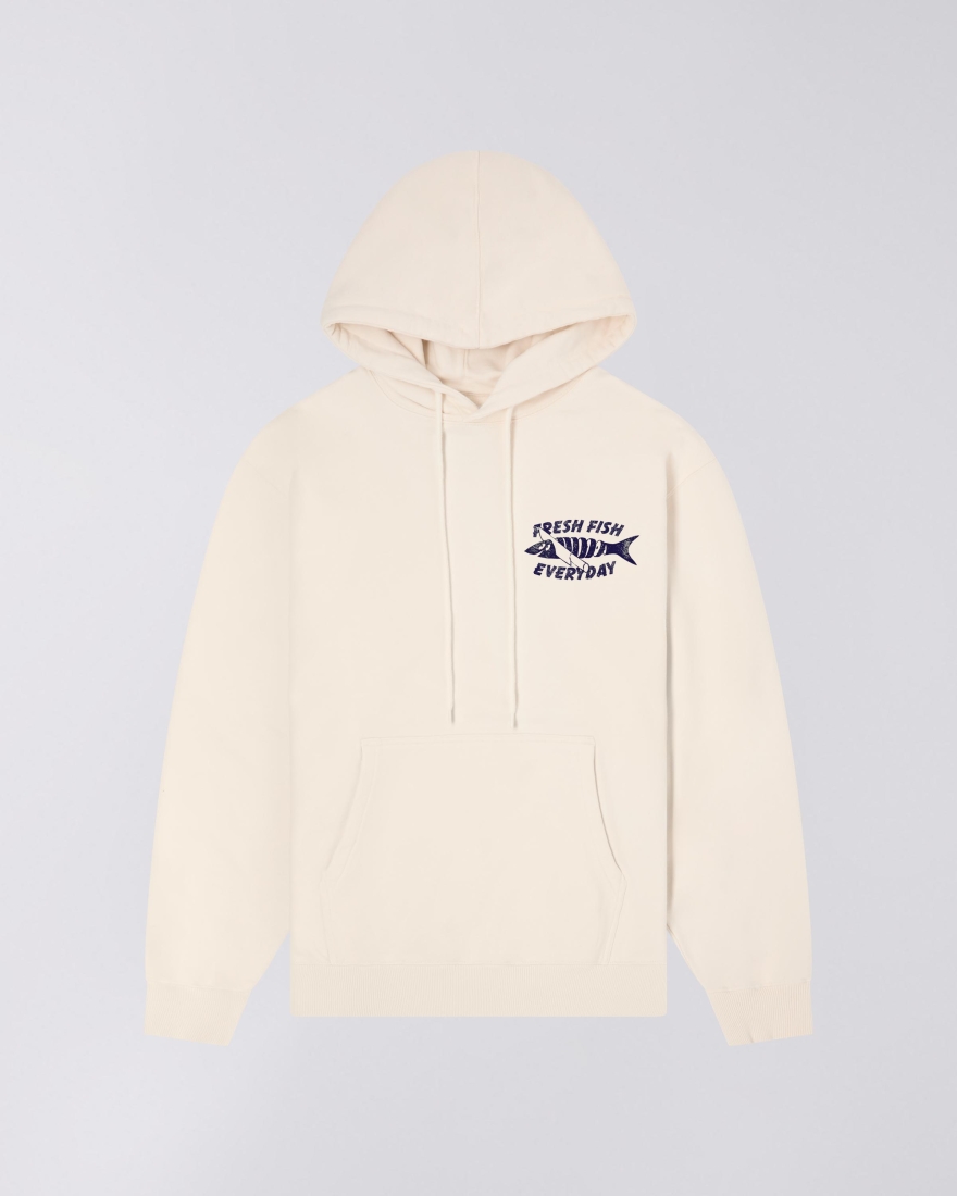 EDWIN Monsieur Sakana Hoodie Sweat  Whisper White