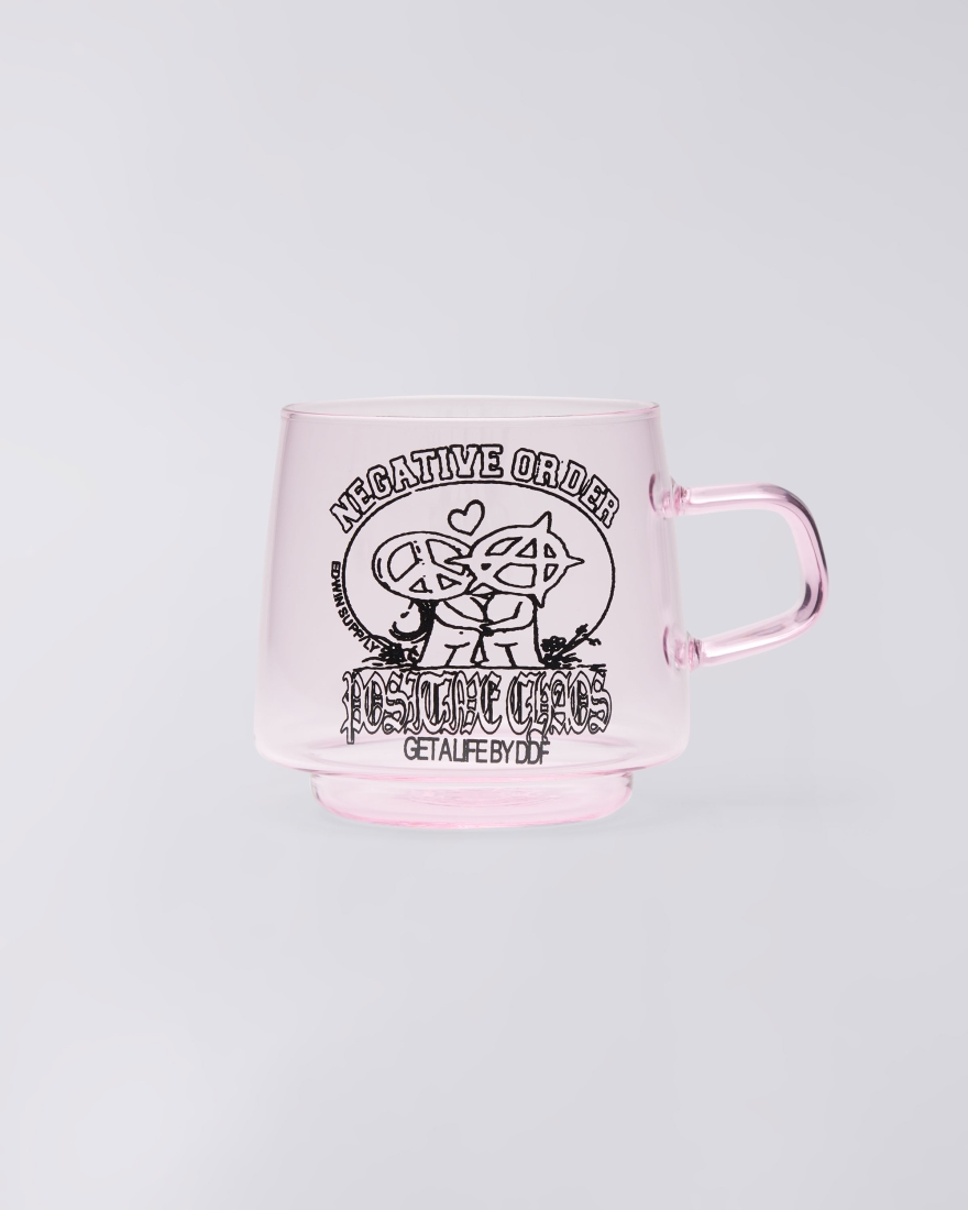 EDWIN Glass Coffee Cup Pink