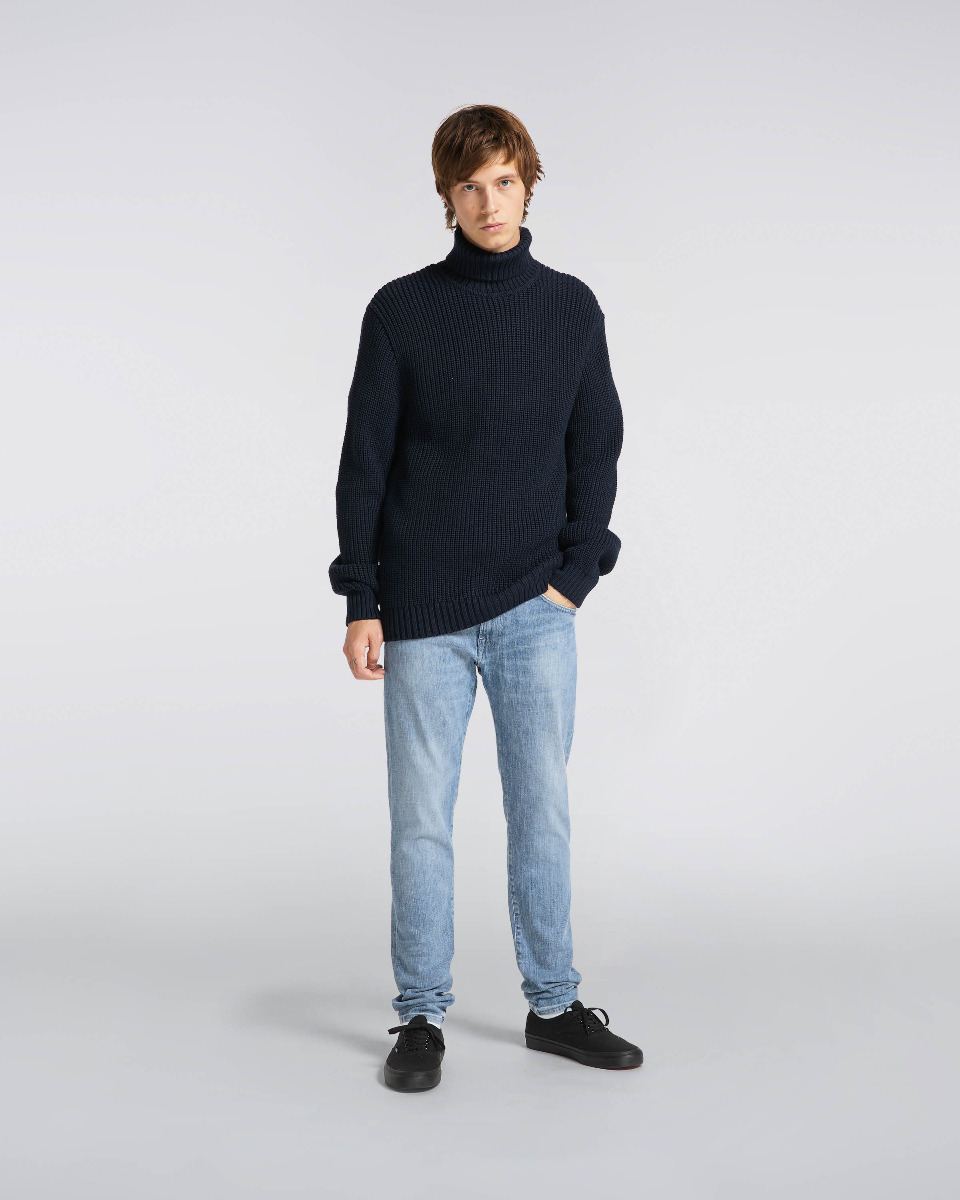 roll neck and jeans