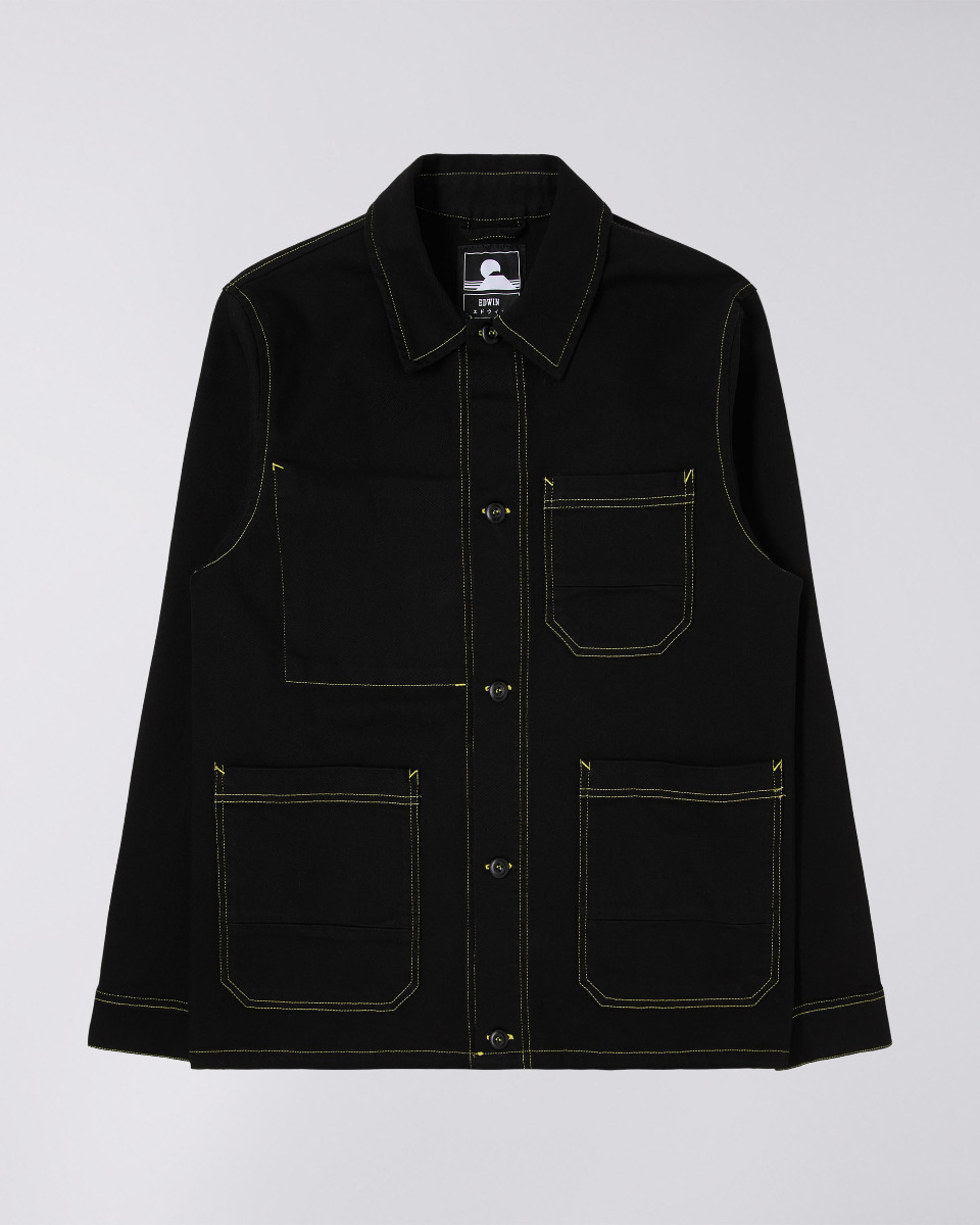 EDWIN Unity Work Jacket - Black - Rinsed