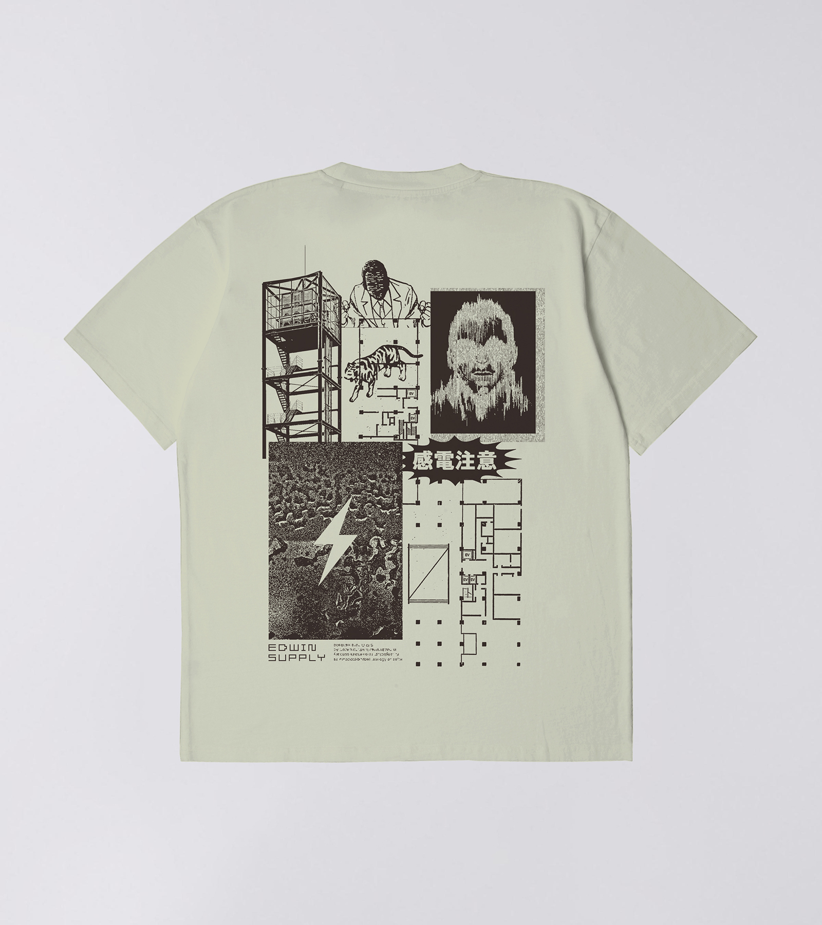 EDWIN Spring Summer 2024 worlds of tomorrow HAZARDOUS VOLTAGE T-SHIRT I033493_28V_67